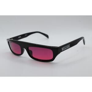 Moschino MOS047/S 807IR Black & Pink Rectangular Sunglasses
